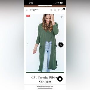 Carly Jean Los Angeles CJ’s Favorite Ribbed Cardigan